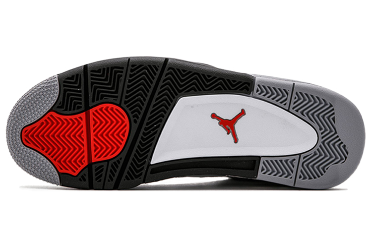 Мужские кроссовки Jordan Air Jordan 4 Retro "White Cement" 2012 (белый с черным и серым) — Белый / чёрный / серый — фото 6