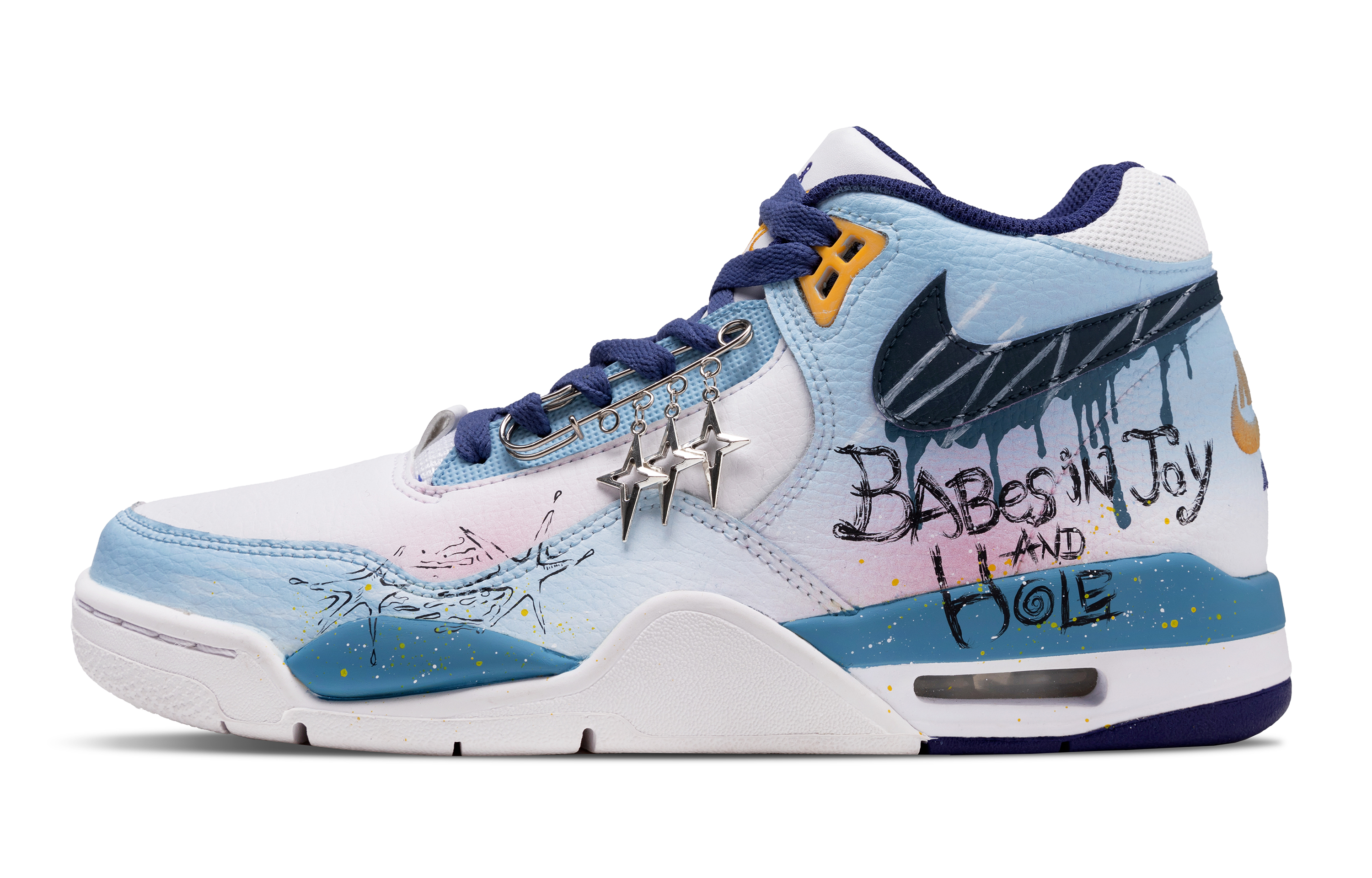 Nike Flight Legacy Shadow Of The Shooting Star Cushioning Coverage Support Mid top Vintage Basketball Shoes Men’s