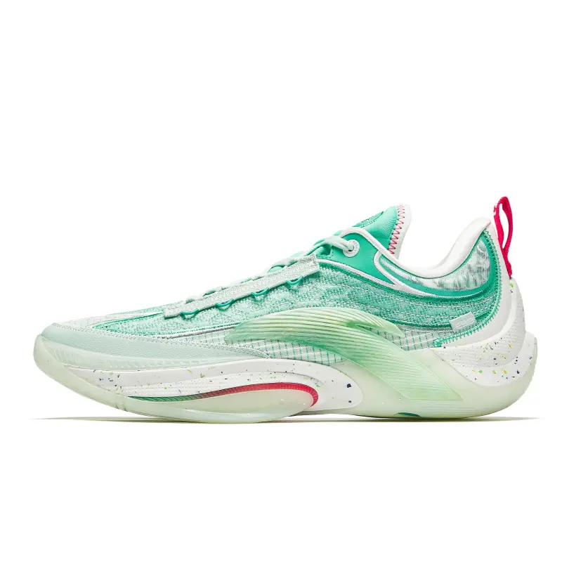 Anta Zap 1 ESG Cushioning, Wear Resistant Low top Basketball Shoes Men's Green White