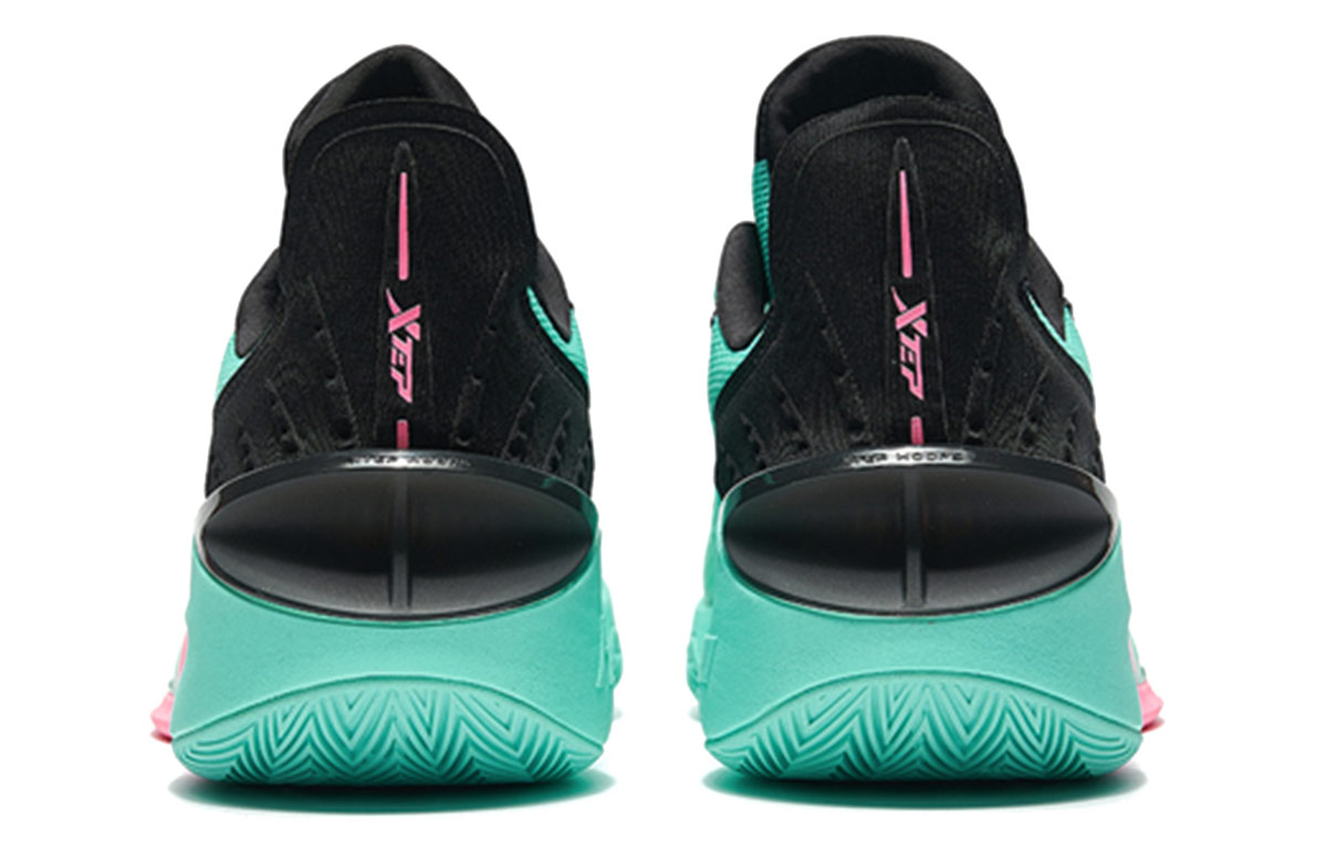 XTEP Light Feather 2nd Cushioning Slip Resistant Abrasion Resistant Low top Basketball Shoes Men’s Green Black