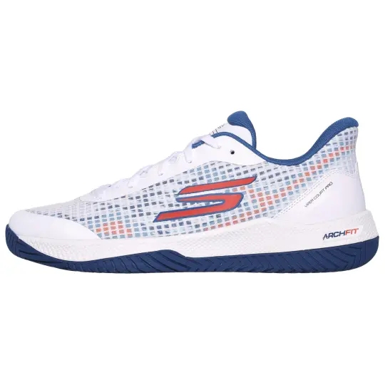 Skechers Viper Court Pro Low top Training Shoes Men's White Blue