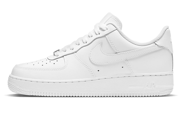Nike Кожаные Air Force 1 «Triple White» классический винтаж Стиль Износостойкий панель обувь женский чистый белый