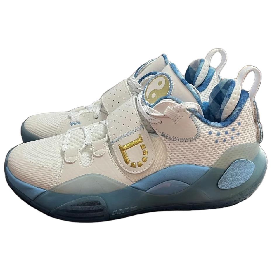 Li Ning Cushioning Slip Resistant Abrasion Resistant Mid top Basketball Shoes Men’s Blue
