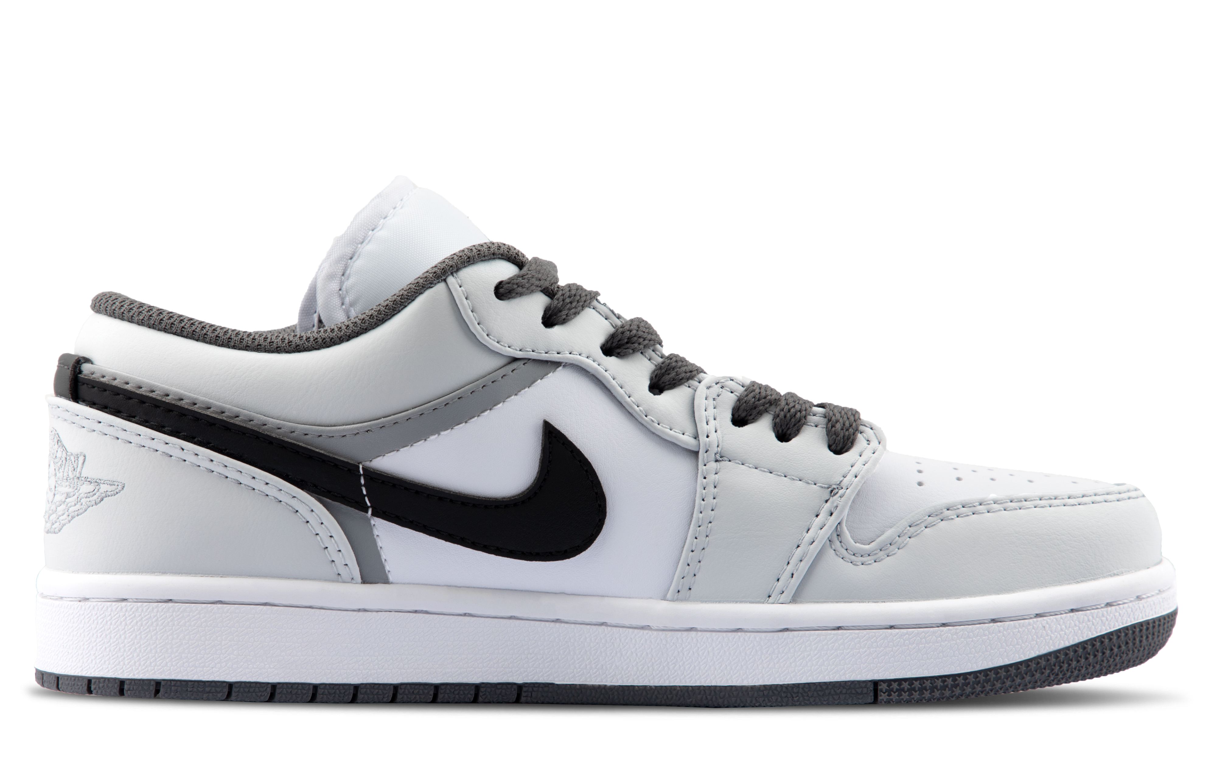 Jordan Air Jordan 1 Cushioning Low top Vintage Basketball Shoes Unisex White Gray