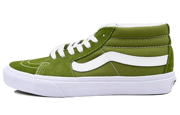 Vans SK8 Canvas Fashion Trend Cushioning Abrasion Resistant Lightweight Breathable Skateboard Shoes Unisex Army Green