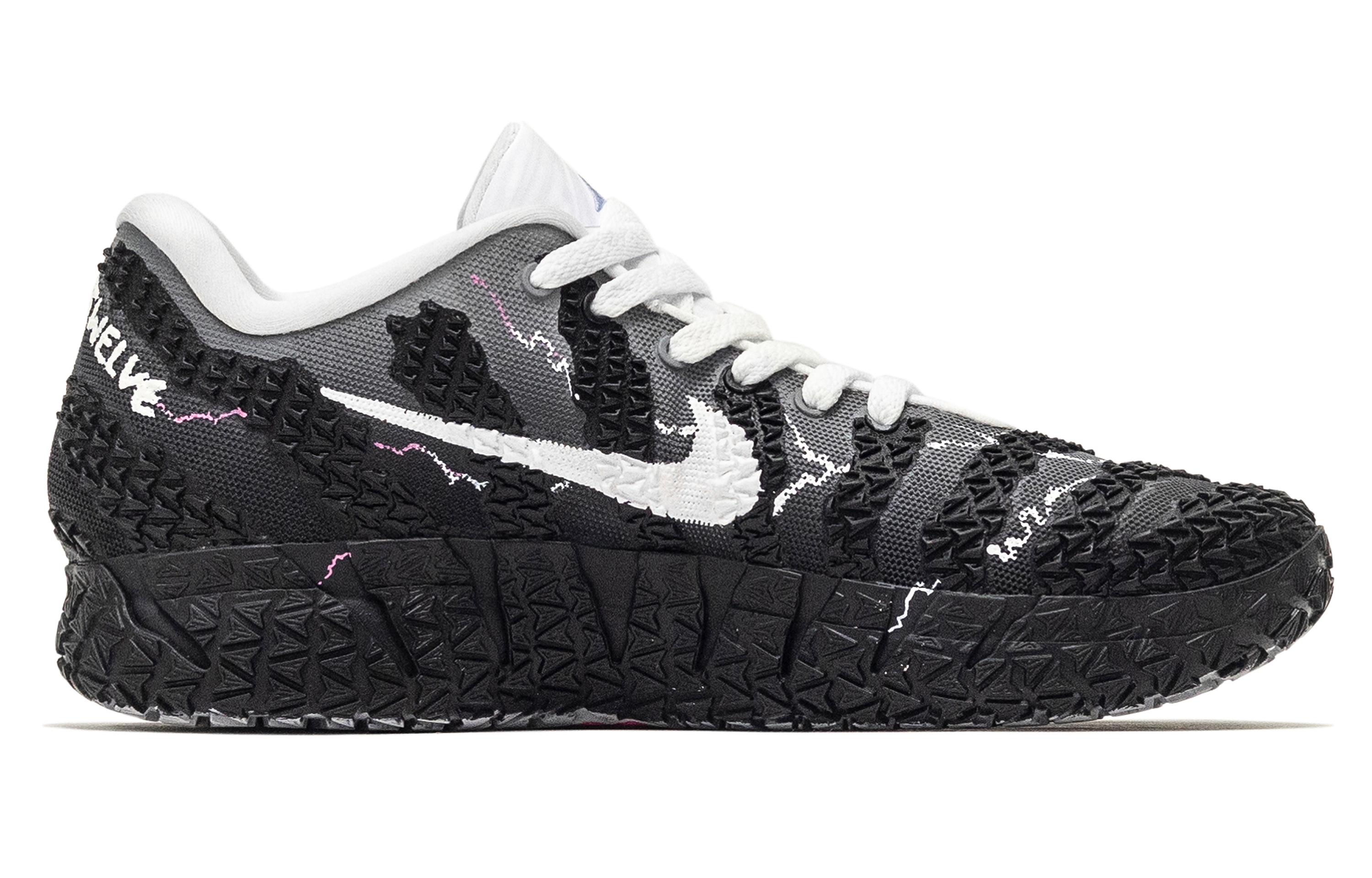 Nike Ja Morant 3 Lightning Neon Abrasion Resistant Abrasion Resistant Low top Basketball Shoes Unisex Black Pink