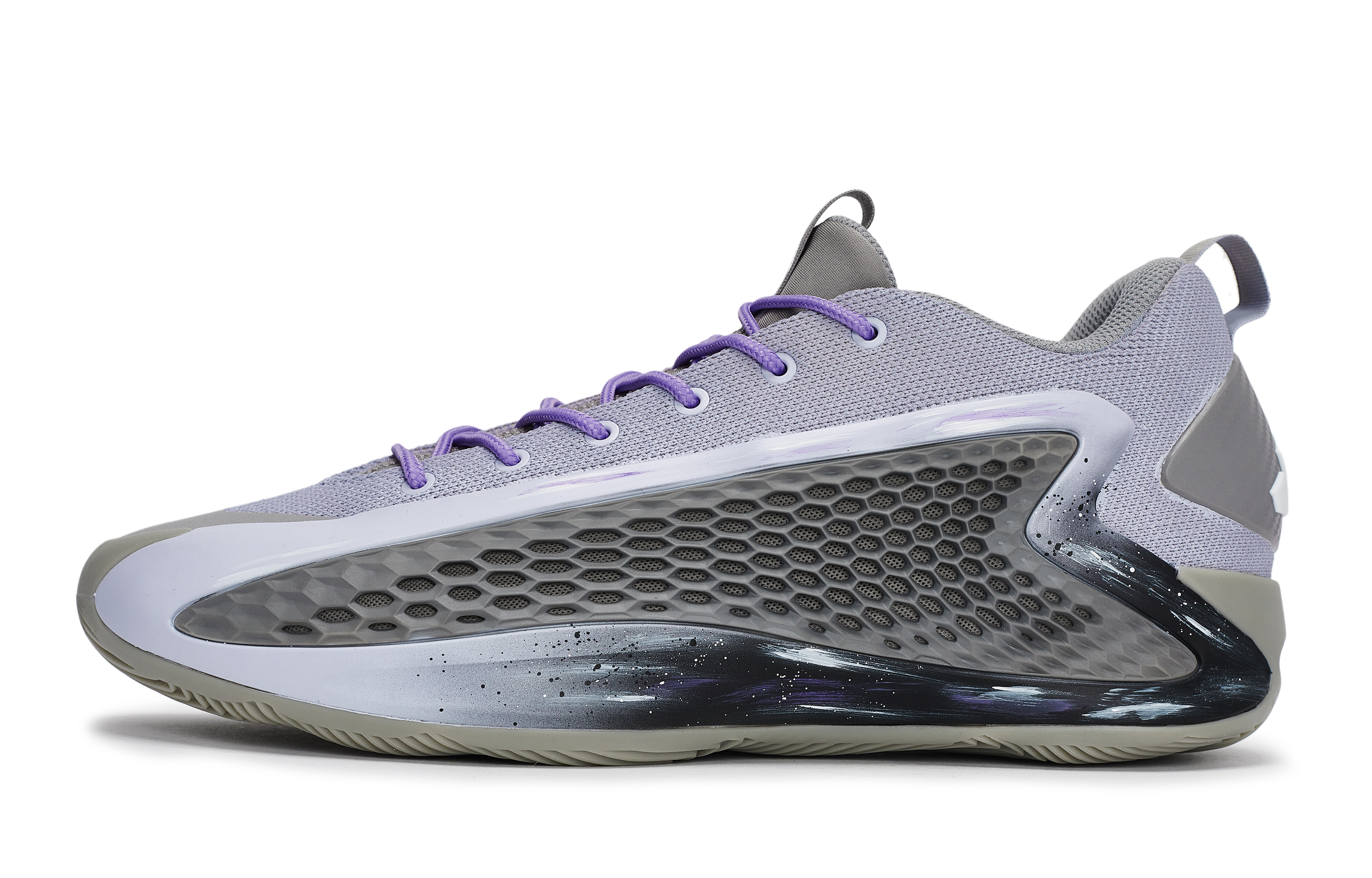Adidas A.E. 1 Star Woven Abrasion Resistant Abrasion Resistant Low top Basketball Shoes Unisex Black Gray Purple