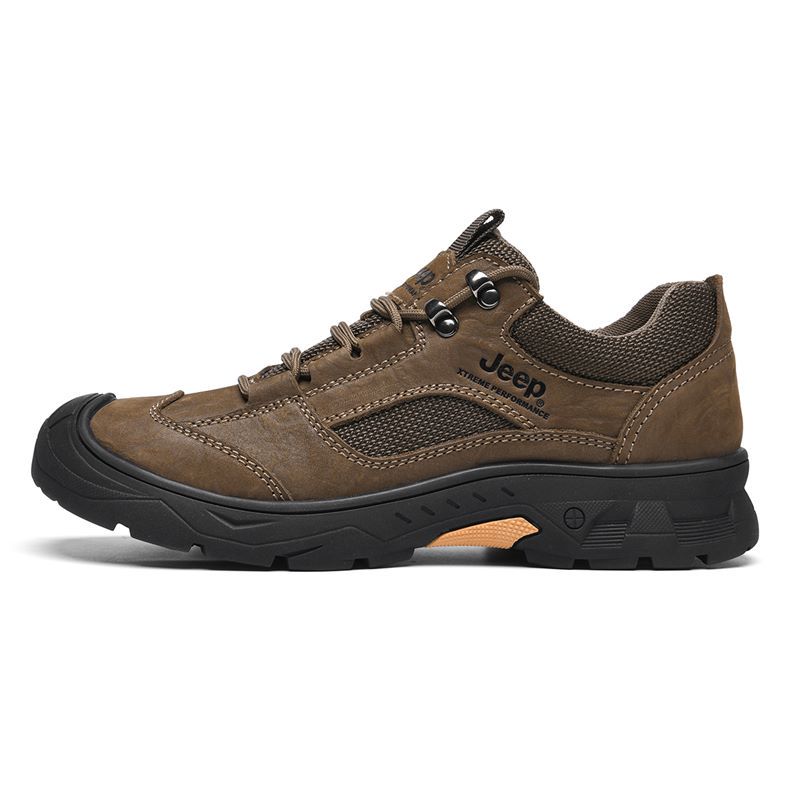 Jeep Textile, Top Grain Cow Leather Low top Mountaineering Shoes Men’s