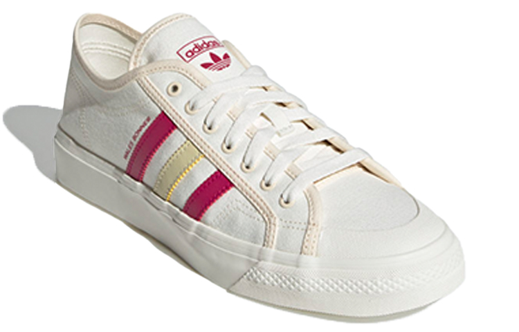Кеды Wales Bonner x adidas originals NIZZA Low (бежево-красные) — фото 3