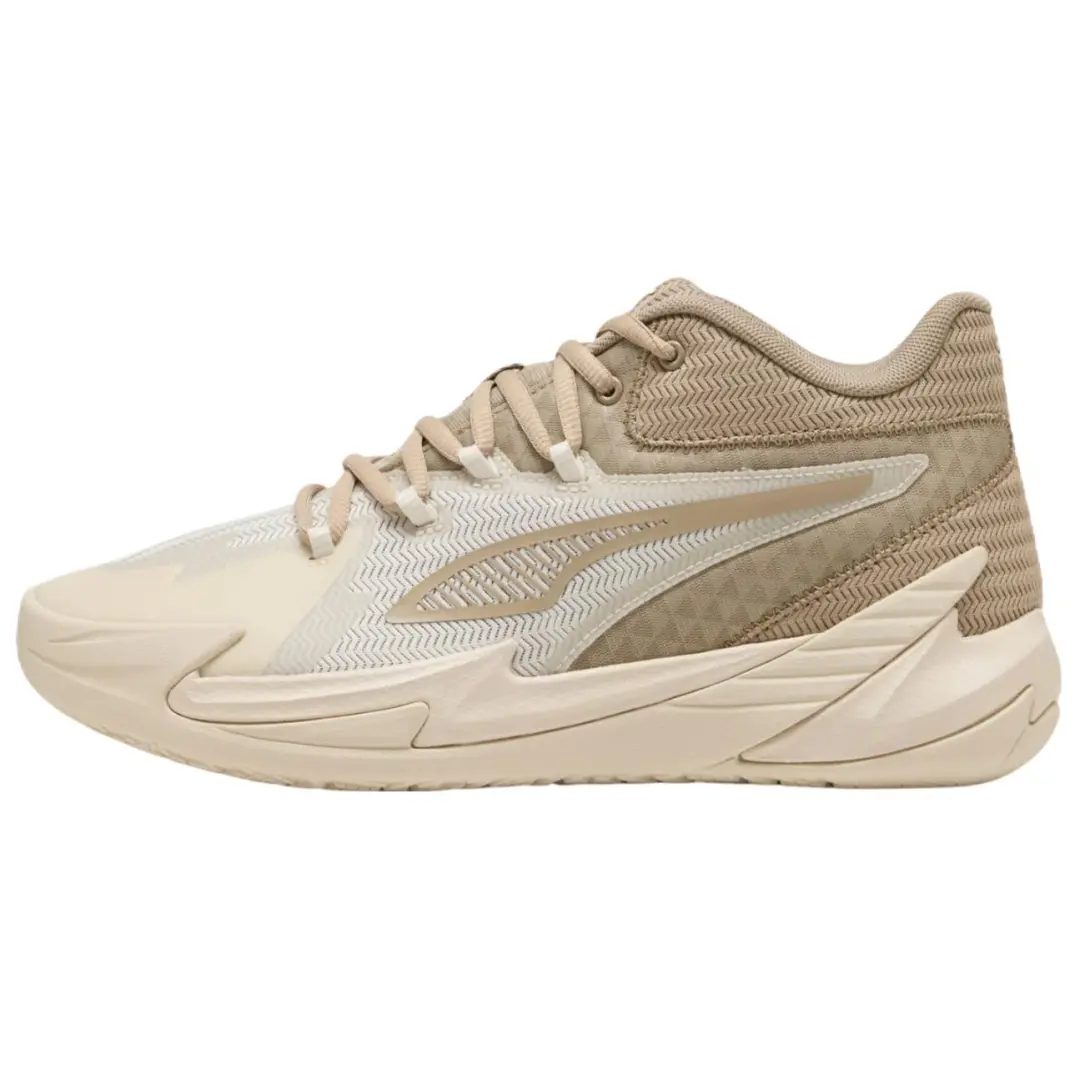 PUMA Dagger Comfortable Abrasion Resistant Mid top Basketball Shoes Unisex Beige Brown