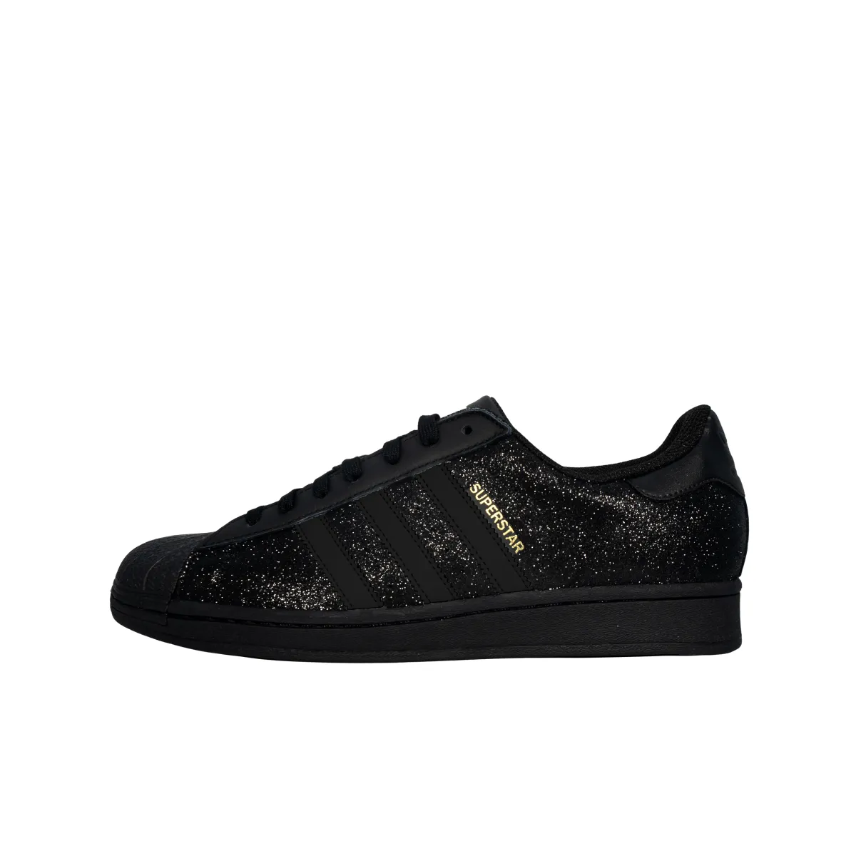Adidas Originals SUPERSTAR Wear resistant And Lightweight Low top Skateboard Shoes Unisex Black Sparkling Rhinestone