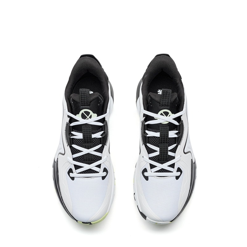 XTEP Cushioning Slip Resistant Abrasion Resistant Low top Basketball Shoes Men’s White Black