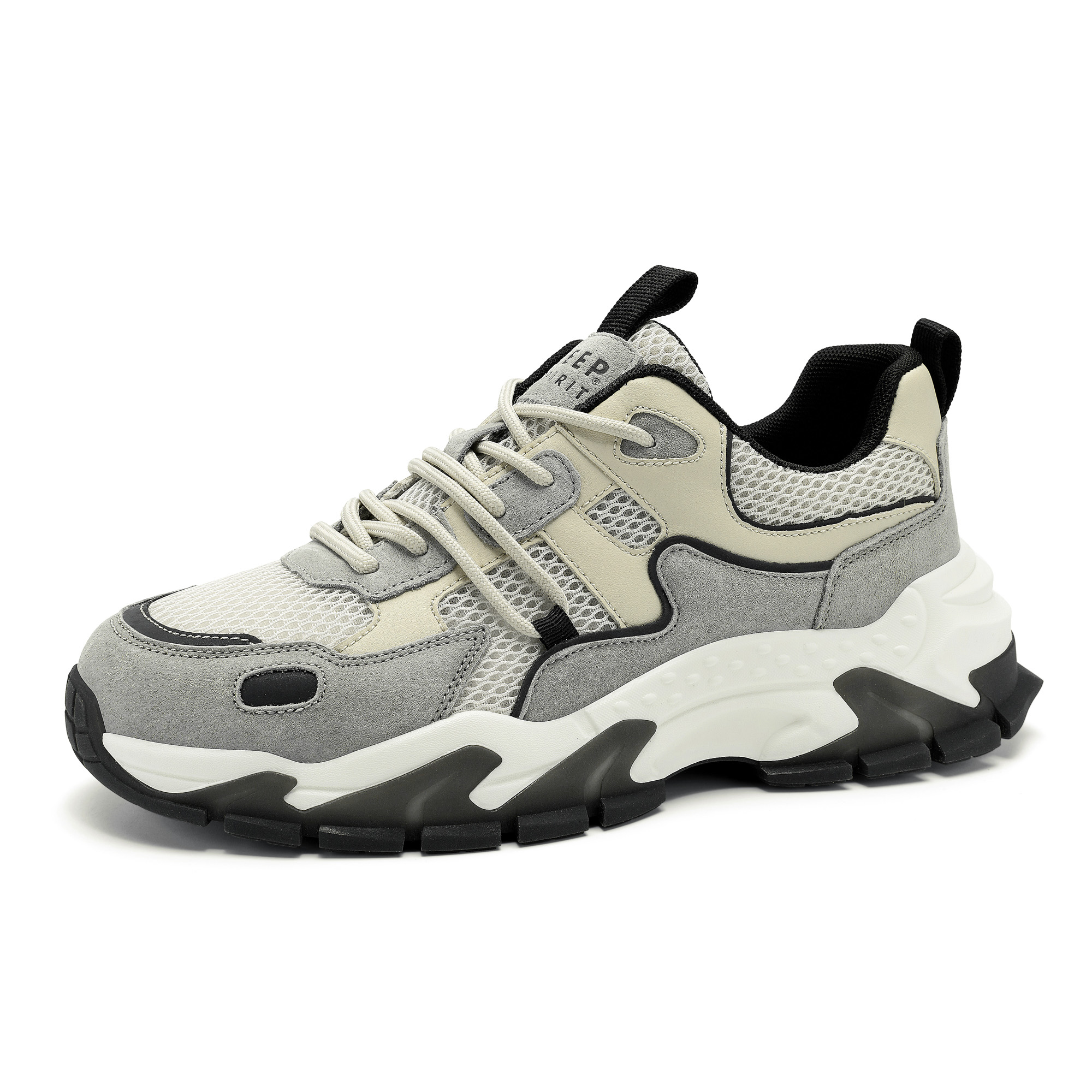 JEEP SPIRIT Outdoor Commute Cushioning Slip Resistant Abrasion Resistant Waterproof And Breathable Height Increasing