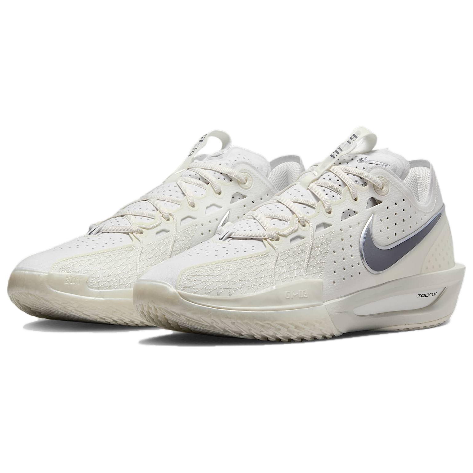 Nike G.T. Cut 3 Slip Resistant Abrasion Resistant Low top Basketball Shoes Unisex White