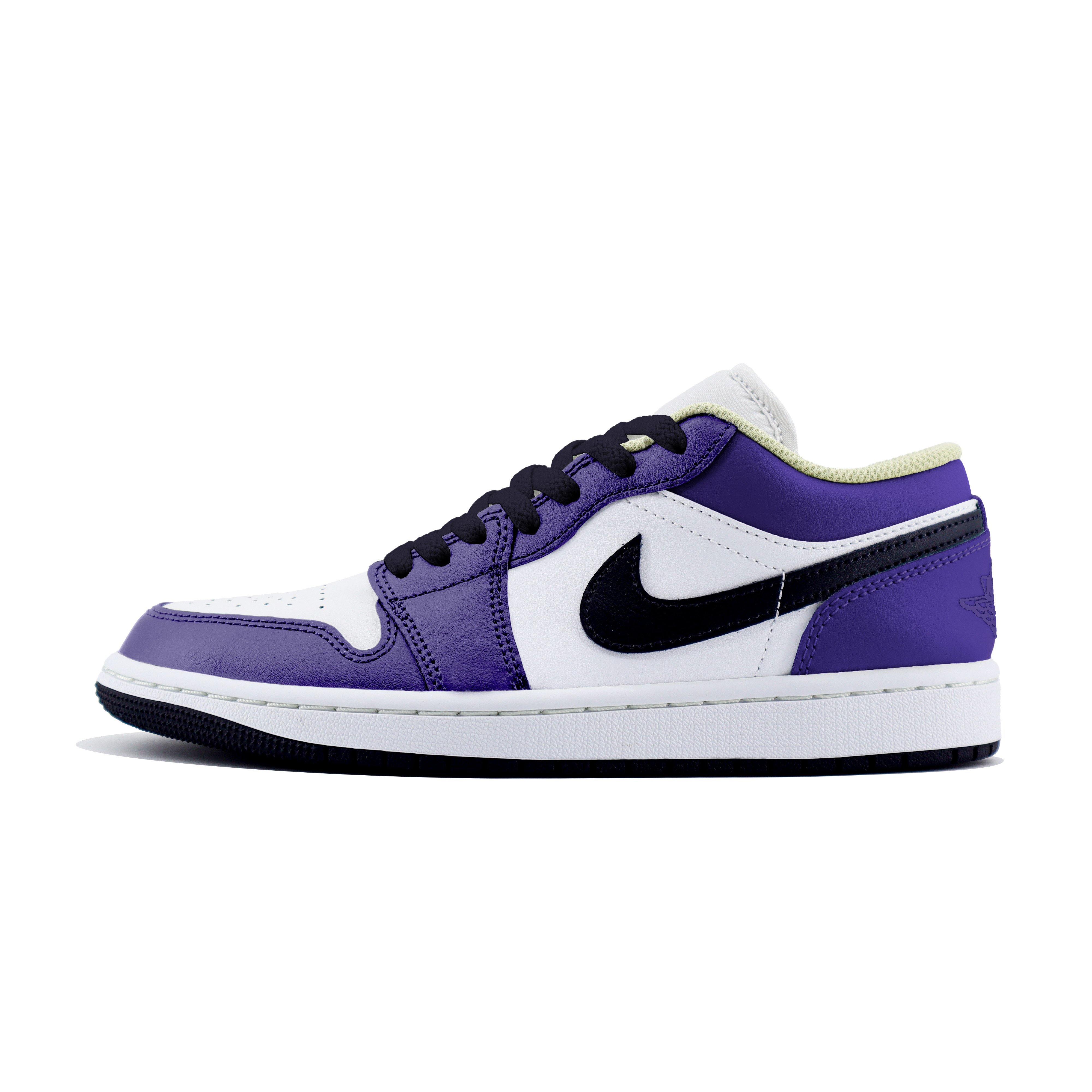 Jordan Air Jordan 1 Abrasion Resistant Abrasion Resistant Low top Vintage Basketball Shoes Unisex White Purple