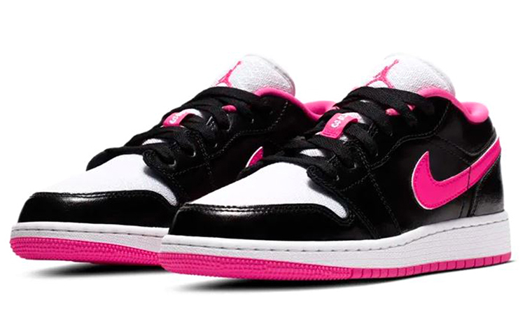 Jordan 1 Low Black White Hyper Pink GS