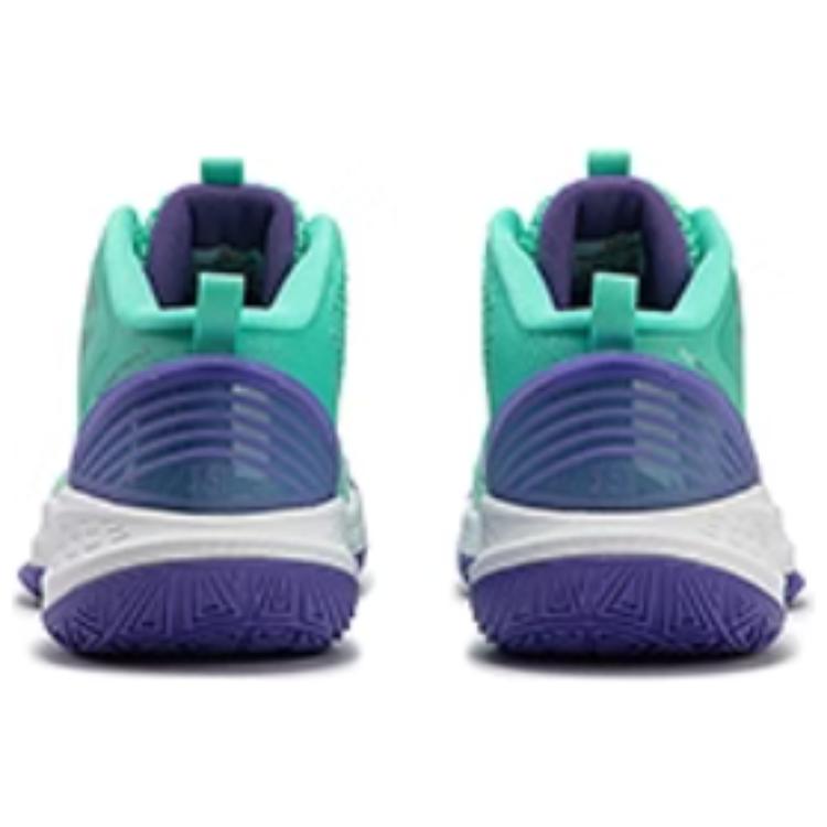 361° Comfortable And Breathable Abrasion Resistant Mid top Basketball Shoes Men’s Green Purple