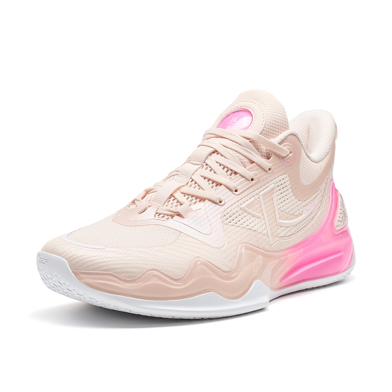XTEP Abrasion Resistant Cushioning Coverage Low top Basketball Shoes Men’s Pink