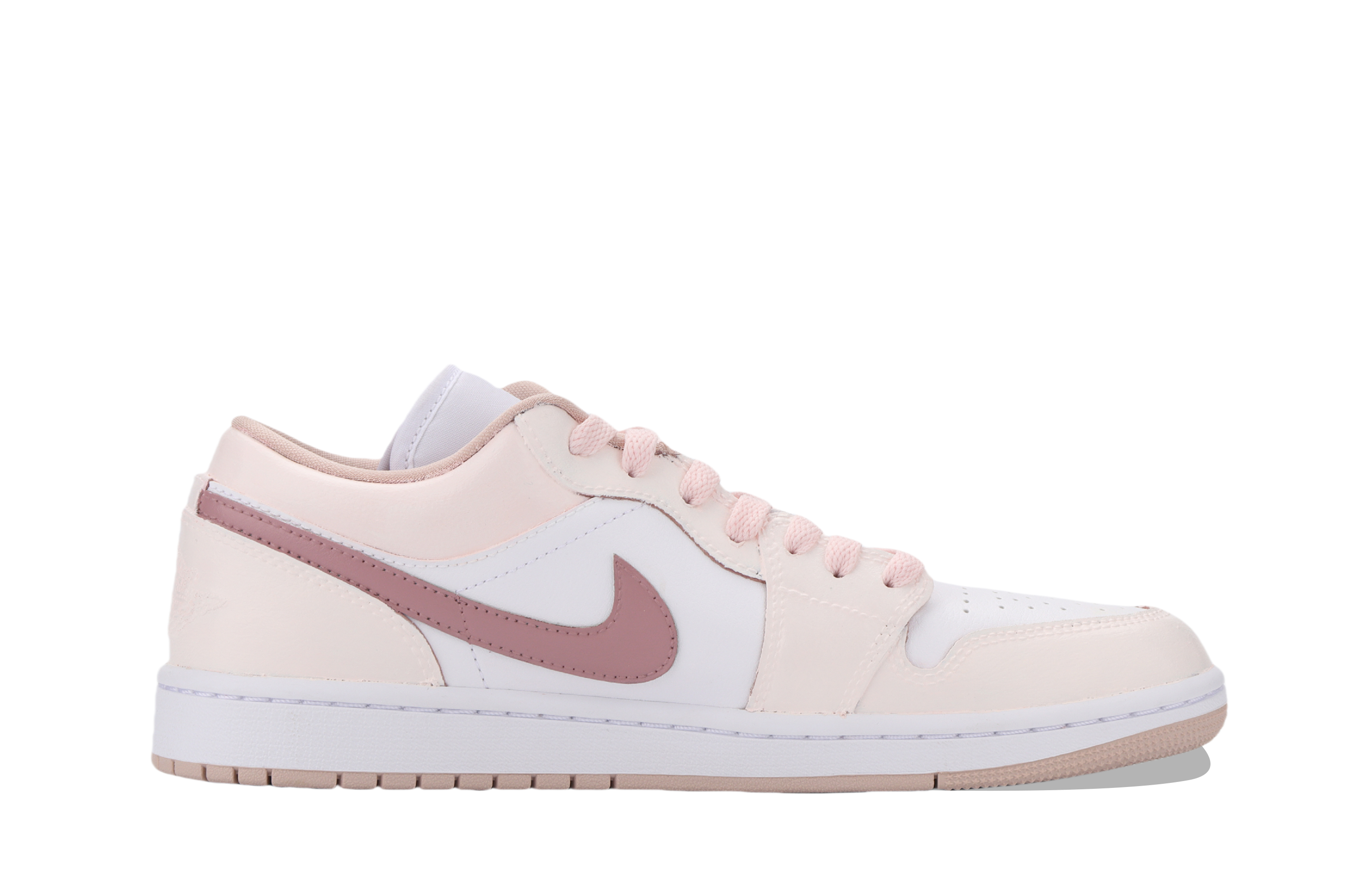 Jordan Air Jordan 1 Thorn Rose Abrasion Resistant Low top Vintage Basketball Shoes Unisex Pink