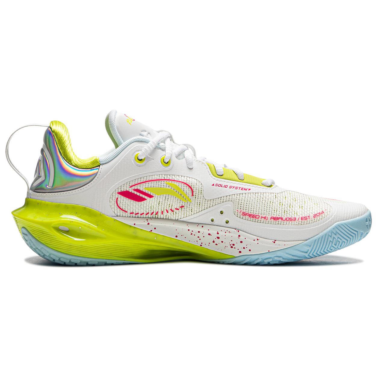 Li Ning Speed 11 Support Rebound Low top Basketball Shoes Men’s White Green Red
