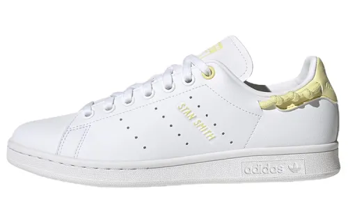 Adidas Originals StanSmithStanSmith Leather Abrasion Resistant Low top Skateboard Shoes Women's White Yellow