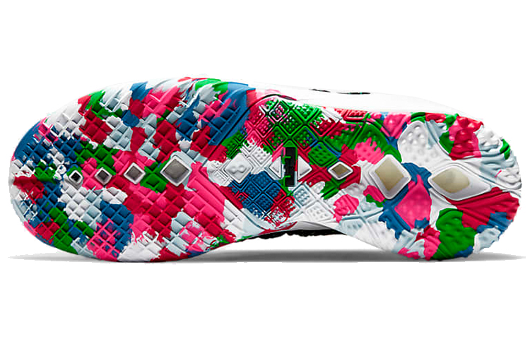 Кроссовки Nike Lebron 18 EP James Gang (черно-бело-розовые) — Чёрныйбелыйрозовый — фото 6