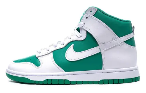 Nike Dunk 'Pine Green' Slip Resistant Abrasion Resistant High top Skateboard Shoes Men's Green White