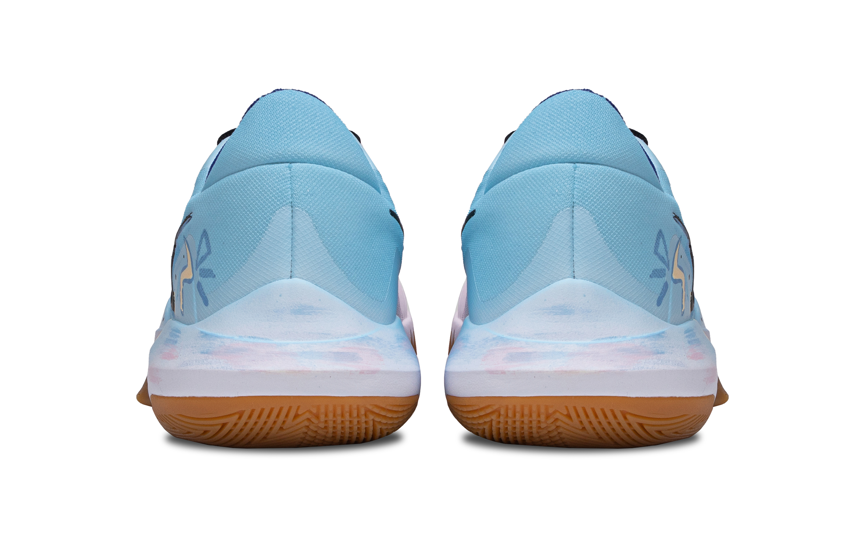 Nike Precision 6 Colorful Shooting Stars Abrasion Resistant Low top Basketball Shoes Unisex Blue Pink