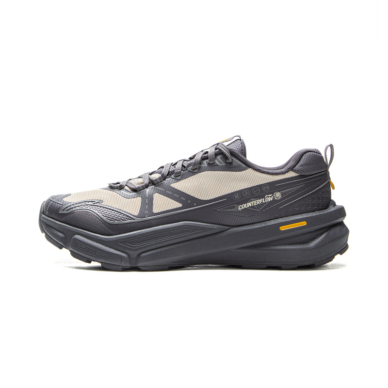 Li Ning Outdoor CF Tracing Cushioning Balance Rebound Low top Hiking Shoes Unisex Black Gray