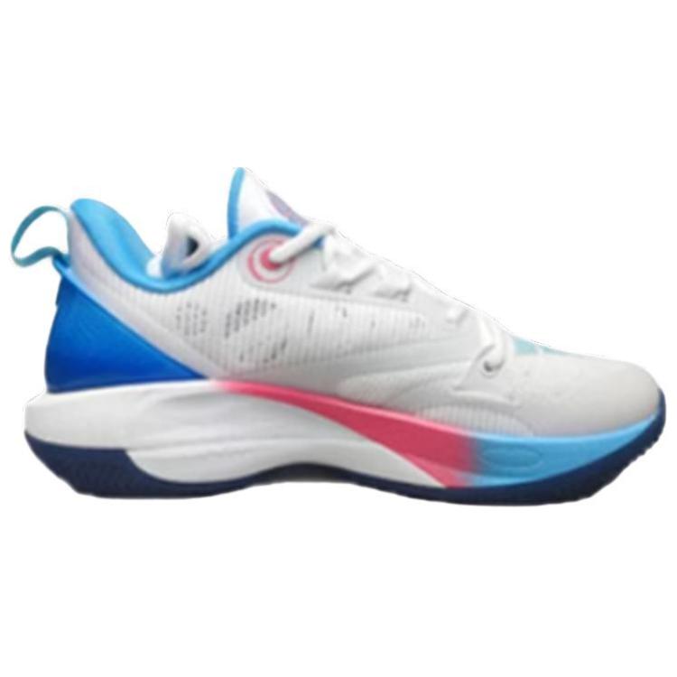 PEAK Taichi Wiggins Talent 1 Cushioning, Wear Resistant Low top Basketball Shoes Unisex White Blue