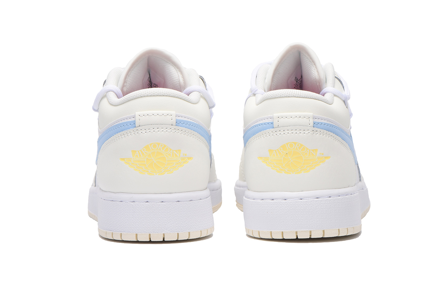 Jordan Air Jordan 1 Chestnut Slip Resistant Coverage Low top Vintage Basketball Shoes GS Yellow Blue