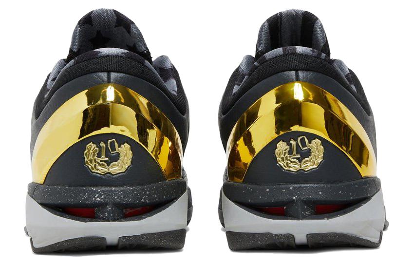 Мужские кроссовки Nike Zoom Kobe 7 Prelude London 7 (серый / золотойжелтый / черный) — Серый / золотойжёлтый / чёрный — фото 4