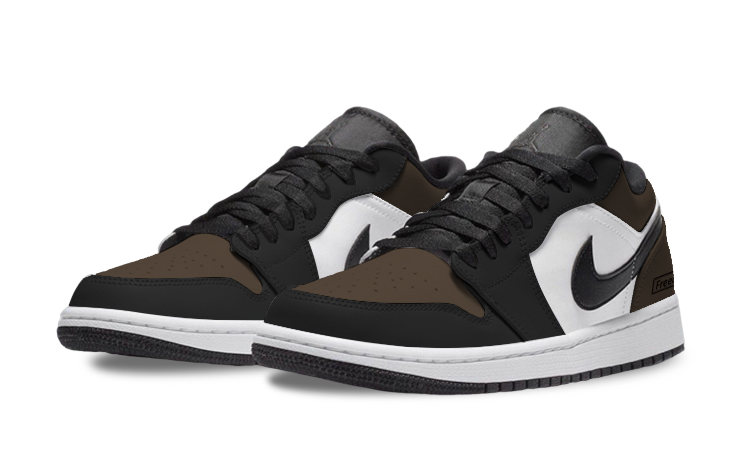 Jordan Air Jordan 1 Reverse, Favor, Box Abrasion Resistant Low top Vintage Basketball Shoes Unisex Black Brown
