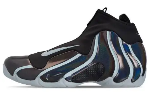 Nike Air Flightposite Topaz Mist OG style, mid-top, retro basketball shoes, same style for men and women, black silver