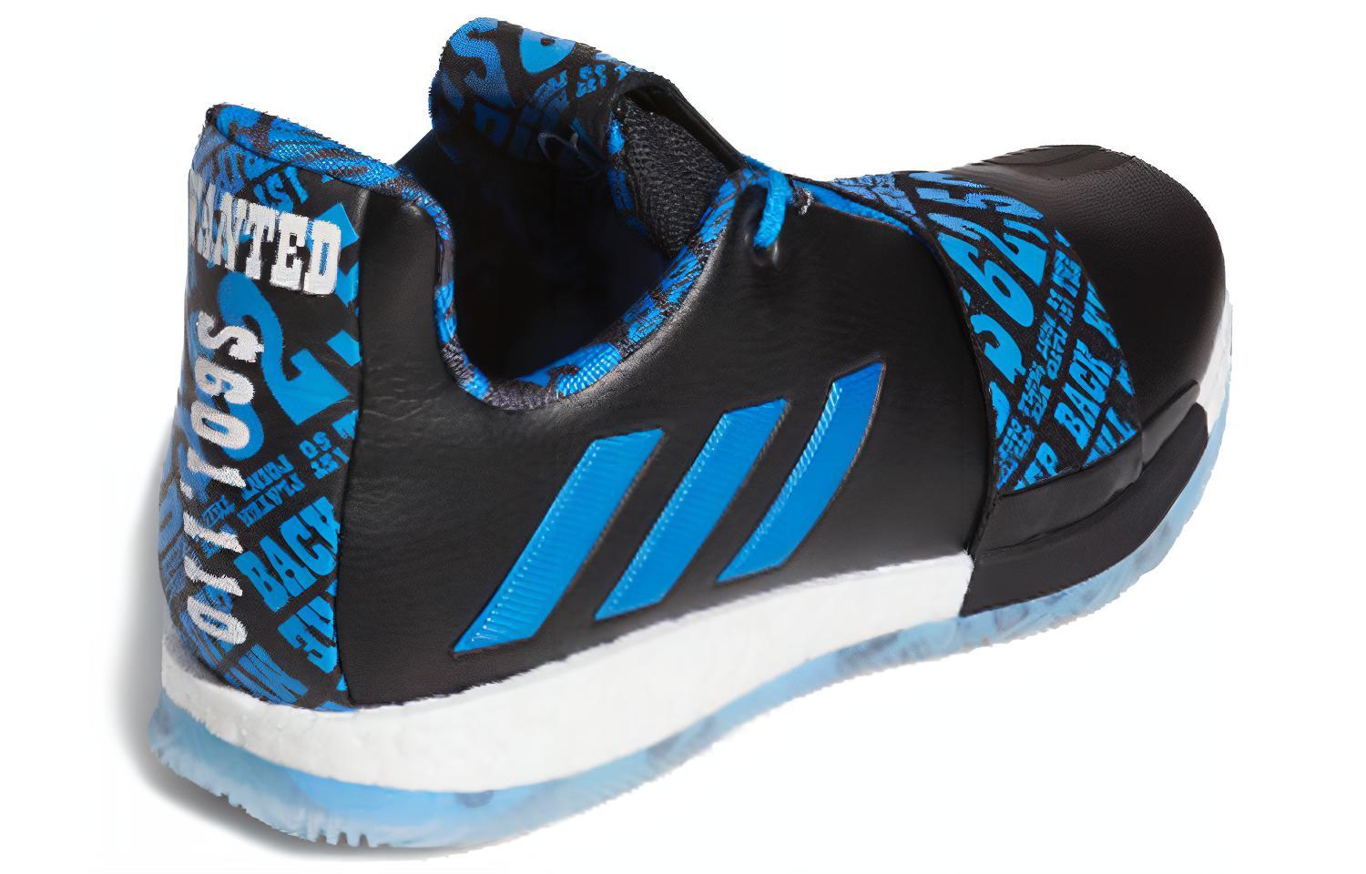 Мужские кроссовки adidas Harden Vol.3 (черный / синий) — Чёрный / синий — фото 4