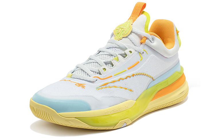 361° DVD1 Dinwiddie 1st Generation Cushioning, Wear Resistant Low top Basketball Shoes Men’s White Yellow