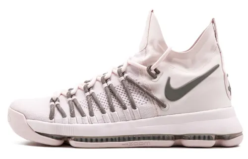 Nike KD 9 ELITE Pearl Pink round toe lace-up non-slip lightweight mid-top practical basketball shoes men's light pink