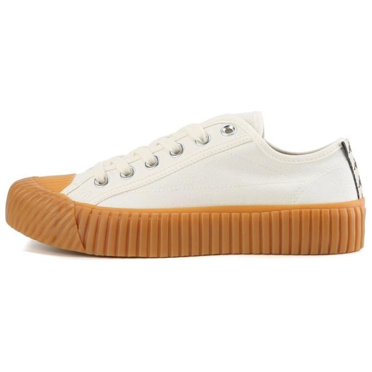 Kappa Slip Resistant, Abrasion Resistant, Lightweight Coverage Low top Canvas Shoes Unisex White Yellow