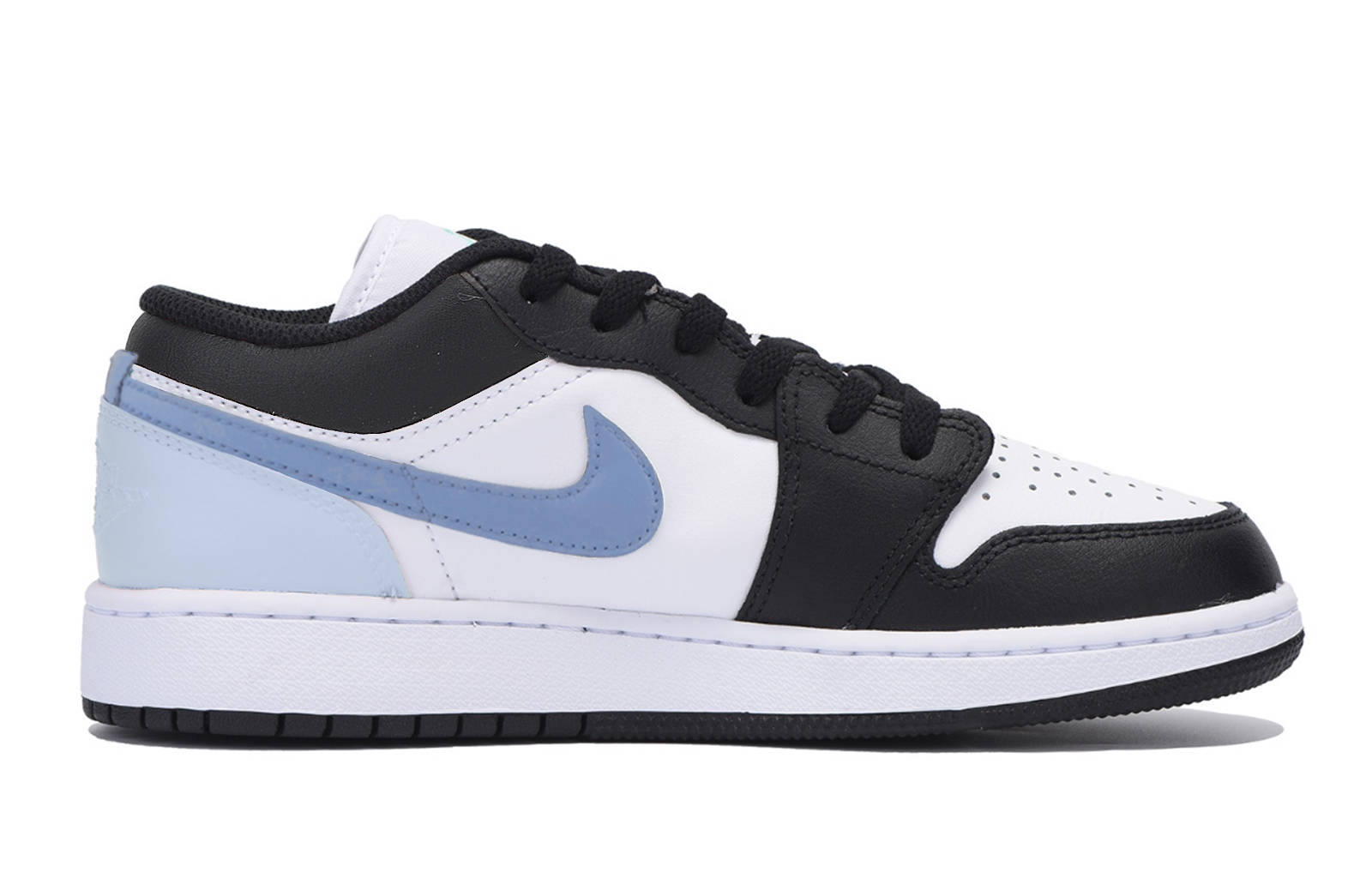 Jordan Air Jordan 1 Abrasion Resistant Slip Resistant Low top Vintage Basketball Shoes Men’s Black Blue