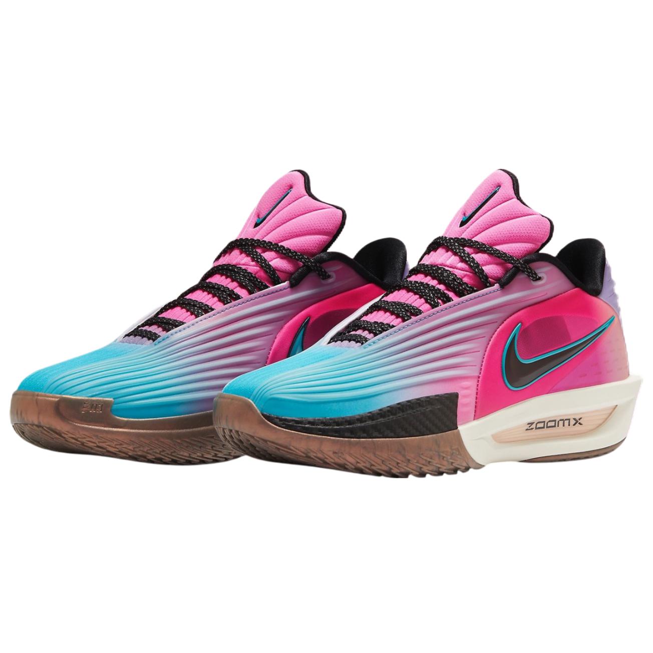 Nike G.T. Cut 3 Slip Resistant Abrasion Resistant Low top Basketball Shoes Unisex Pink Blue Overseas Version