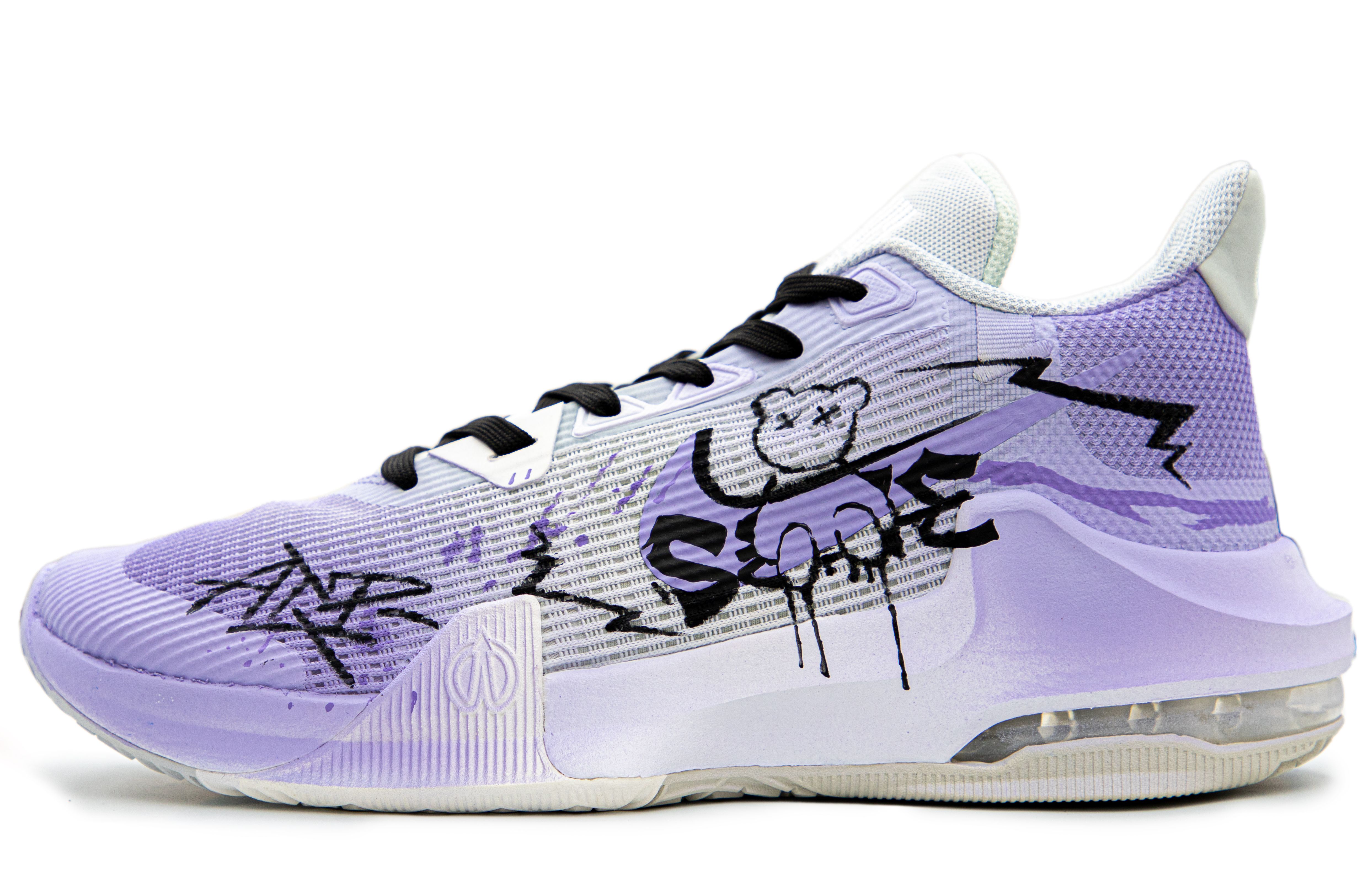 Nike Air Max Impact Defective Doll Slip Resistant Abrasion Resistant Low top Basketball Shoes Men’s Black Purple