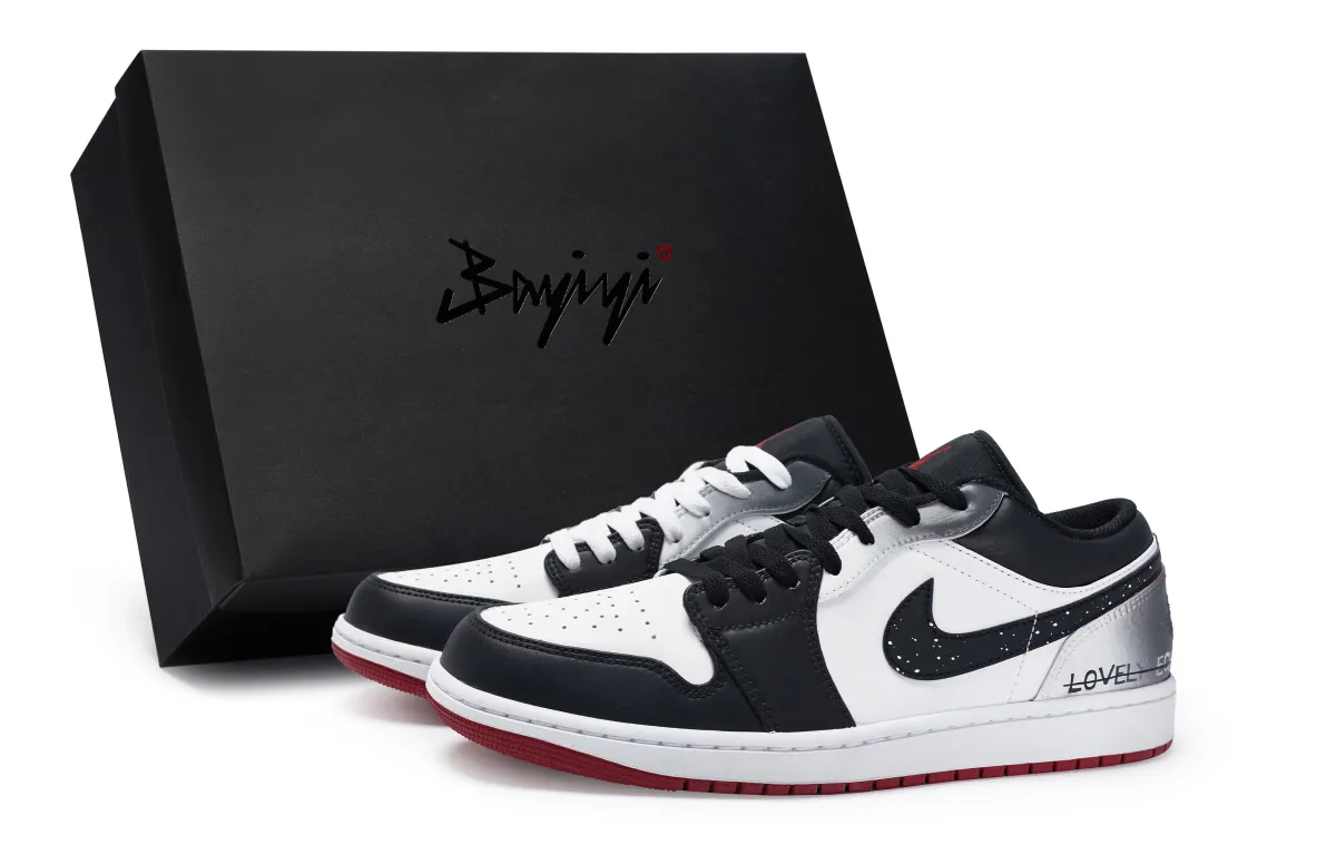 Jordan Air Jordan 1 Low 811 Manufacturing, Starry Sky Echo, Special Shoe Box Low top Vintage Basketball Shoes Men's