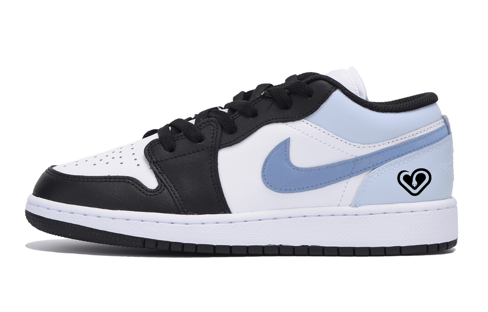 Jordan Air Jordan 1 Puppy Fragment, Year Of The Snake Abrasion Resistant Low top Vintage Basketball Shoes Men’s Black