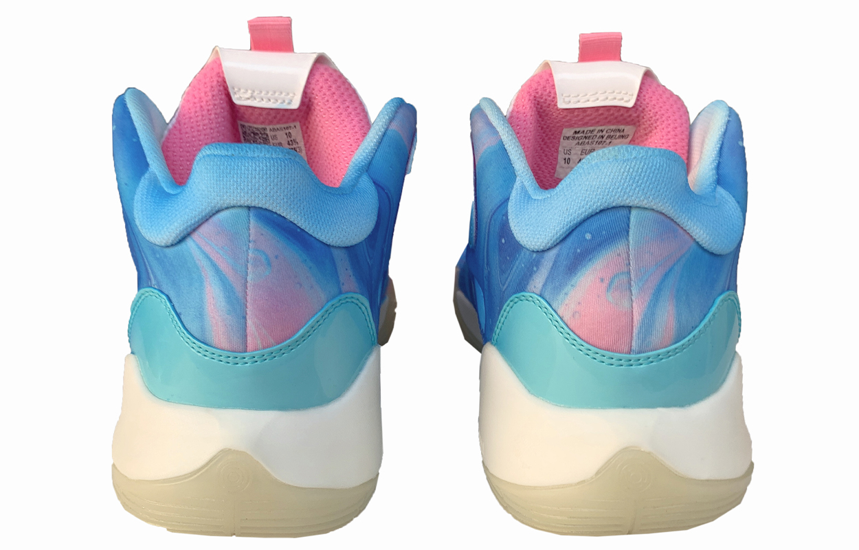 Li Ning Sonic 9 Team Slip Resistant Abrasion Resistant Coverage Mid top Basketball Shoes Men’s Blue White