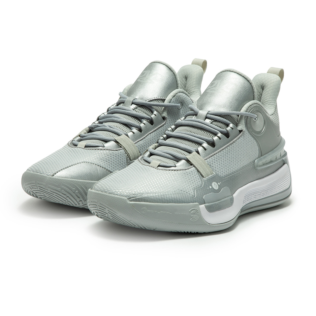 361° Cushioning, Wear Resistant Low top Basketball Shoes Men’s Silver White