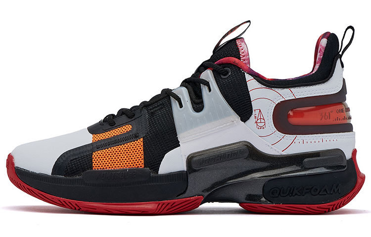 361° Restraint 2 Abrasion Resistant Slip Resistant Low top Performance Basketball Shoes Men’s Black White