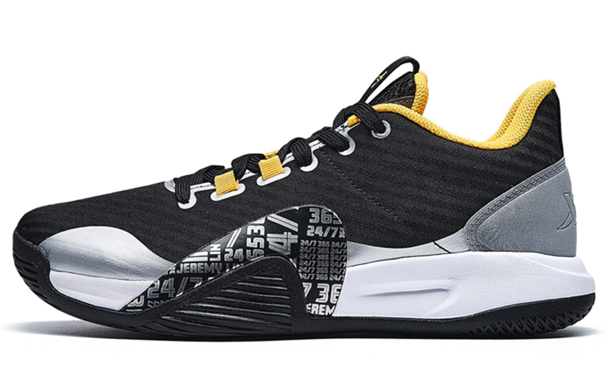 XTEP Lin Generation Textile, Synthetic Leather Abrasion Resistant Cushioning, Impact Resistant Low top Basketball Shoes