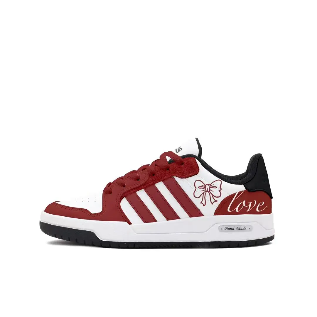 Adidas Neo Entrap Abrasion Resistant Abrasion Resistant Low top Vintage Basketball Shoes Unisex Red