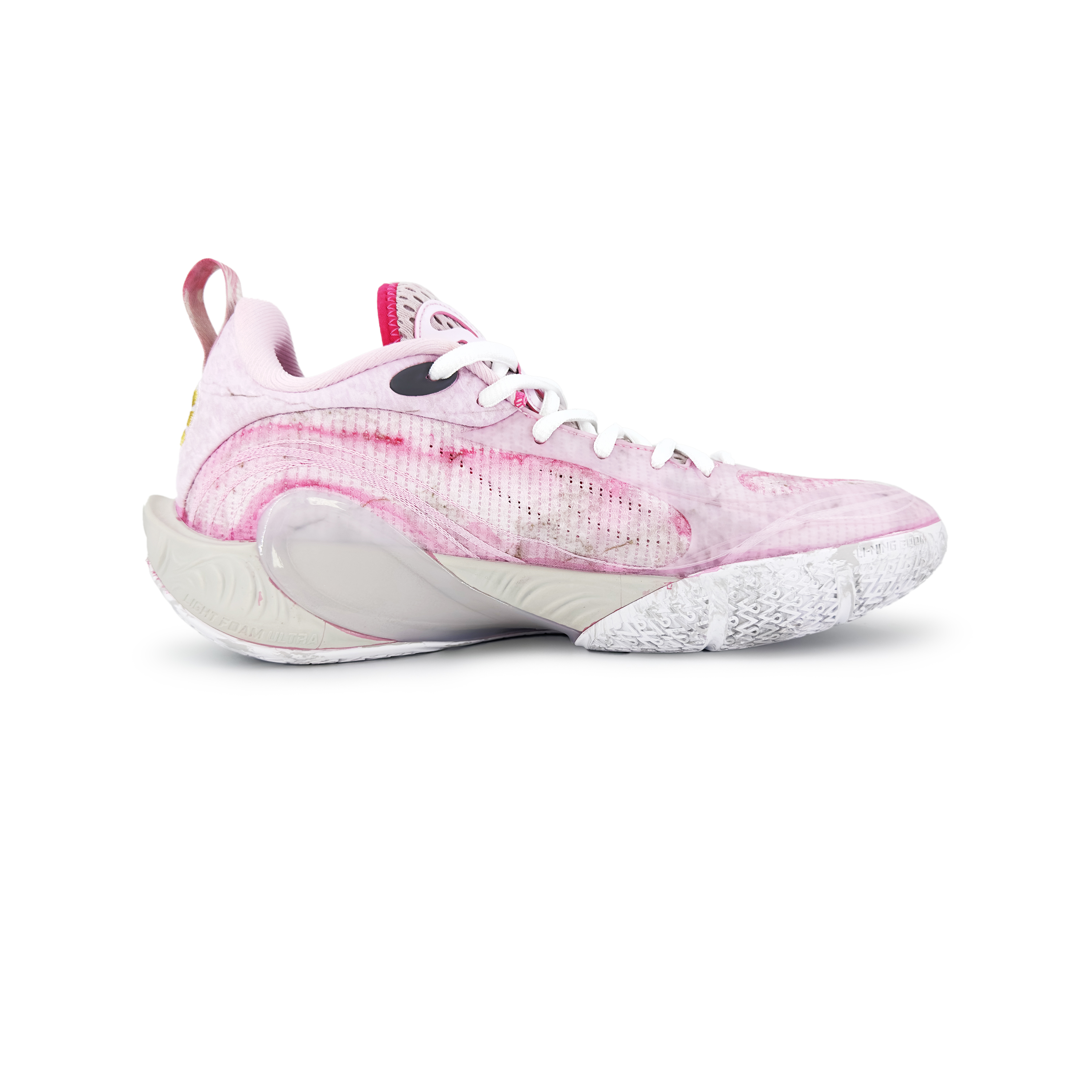 Li Ning DLO1 Synthetic Leather, TPU Low top Basketball Shoes Men’s Pink Blue Mismatched