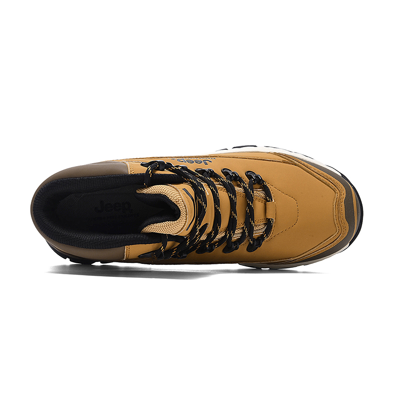 Jeep Cow Split Leather Versatile Cushioning Abrasion Resistant Cushioning, Wear Resistant High top Hiking Shoes Men’s